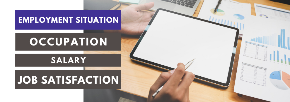 Employment situation, occupation, salary, job satisfaction