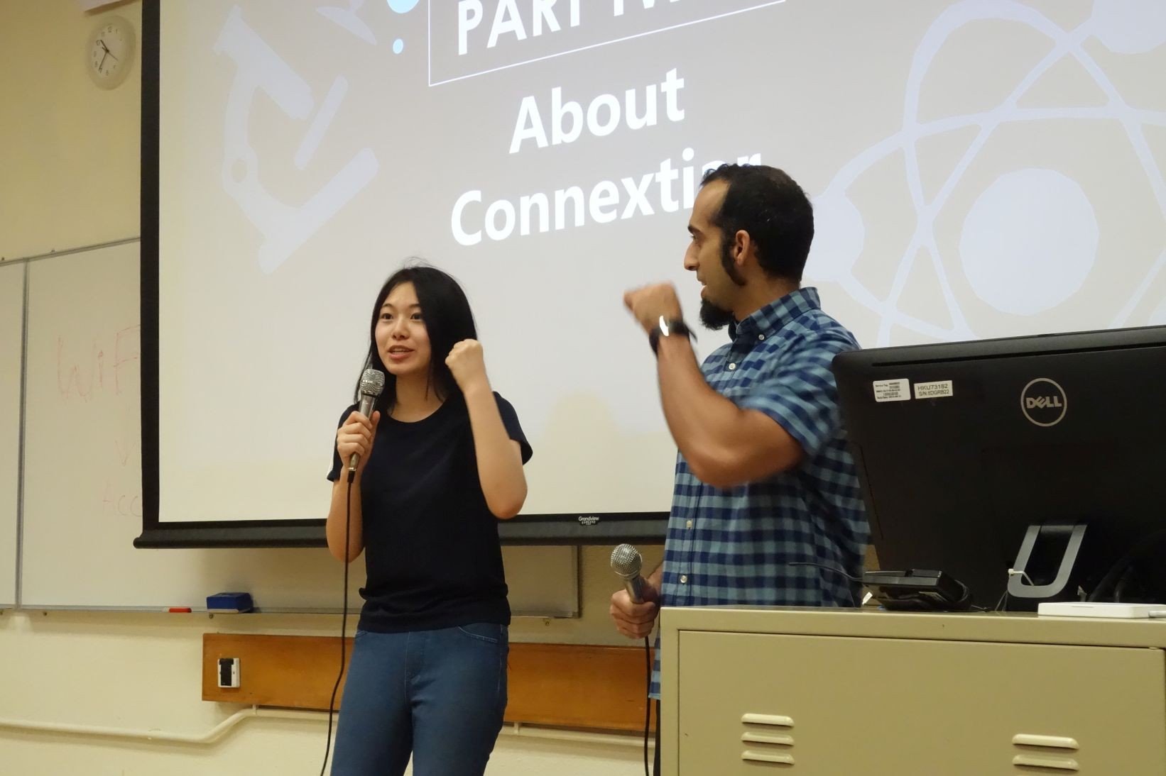 Photo of Alice giving a talk