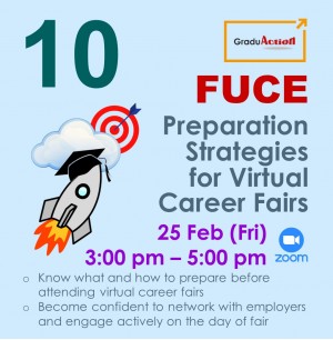 Fire Up your Career Engine (FUCE) – Zoom Seminar “Preparation Strategies for Virtual Career Fairs"