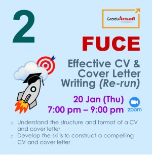 Fire Up your Career Engine (FUCE) – Zoom Workshop “Effective CV & Cover Letter Writing (Re-run)”