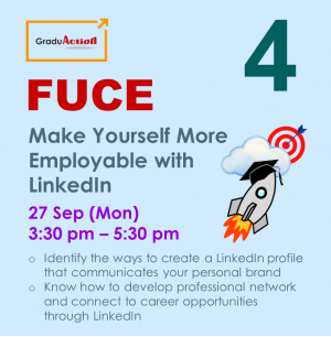 Fire Up your Career Engine (FUCE) – Zoom Workshop “Make Yourself More Employable with LinkedIn”