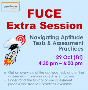 Fire Up your Career Engine (FUCE) – Zoom Seminar “Navigating Aptitude Tests & Assessment Practices”
