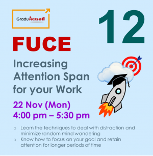 Fire Up your Career Engine (FUCE) – Zoom Seminar “Increasing Attention Span for your Work”