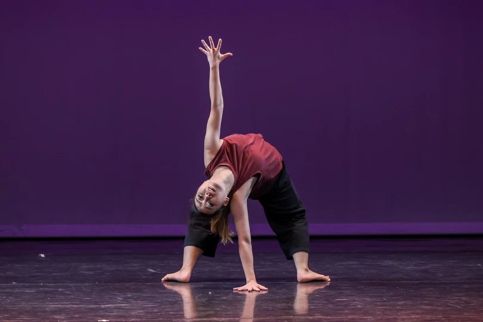 Christina’s dance movement on stage during the Dance World Cup 2021
