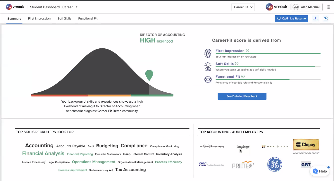 Career Fit Screenshot