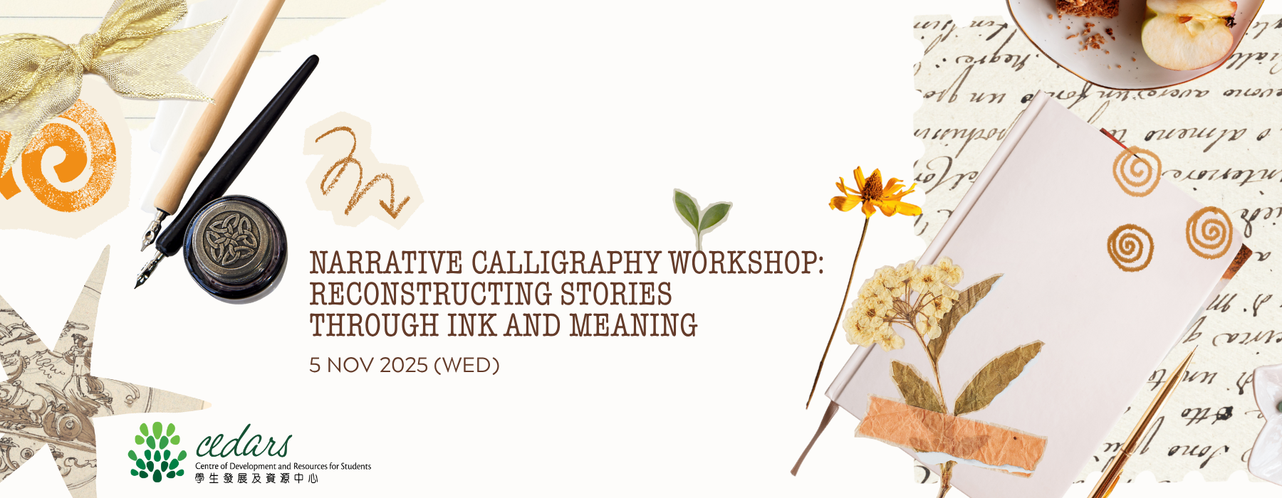 Narrative Calligraphy Workshop Banner