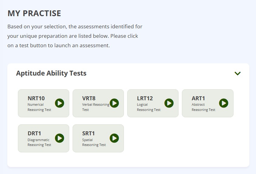 Aptitude Practice Tests Screenshot