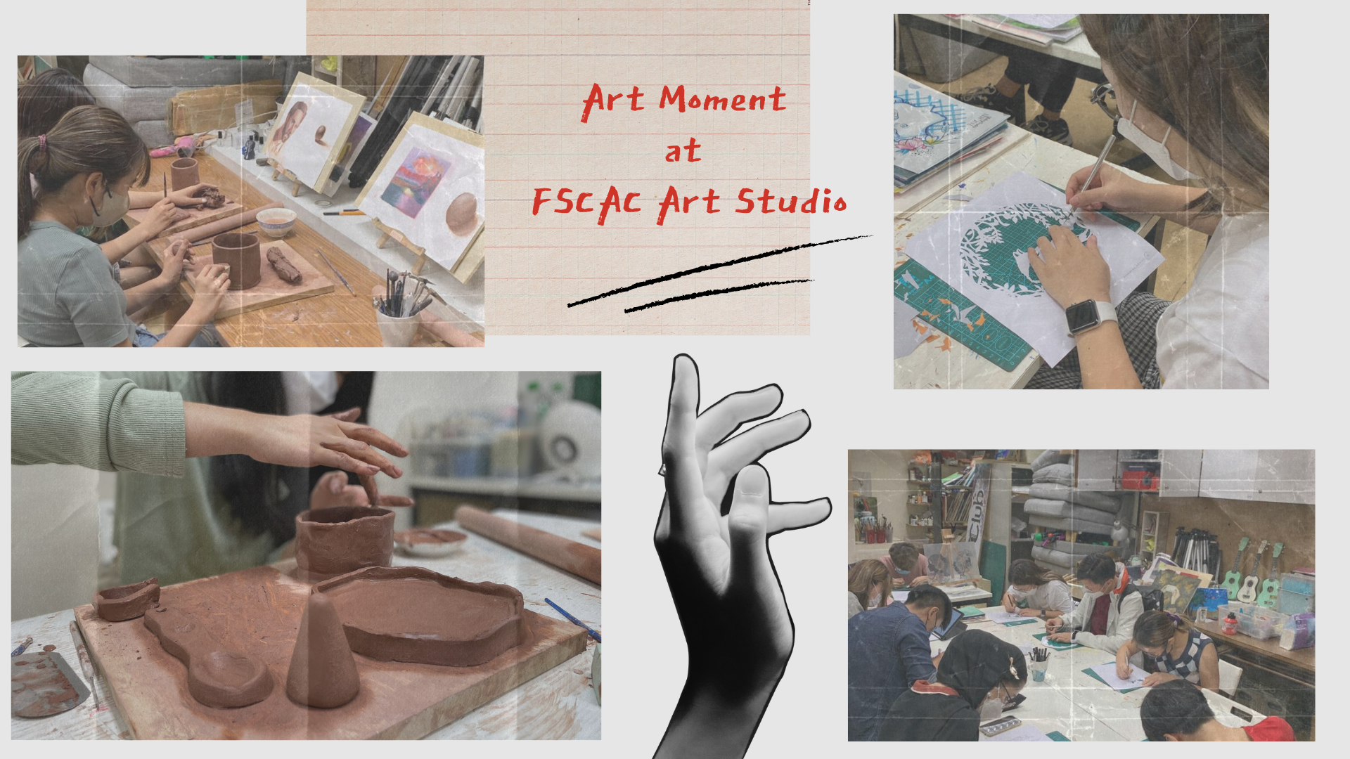 Students have the opportunity to participate in art projects and creations at the FSCAC Art Studio.