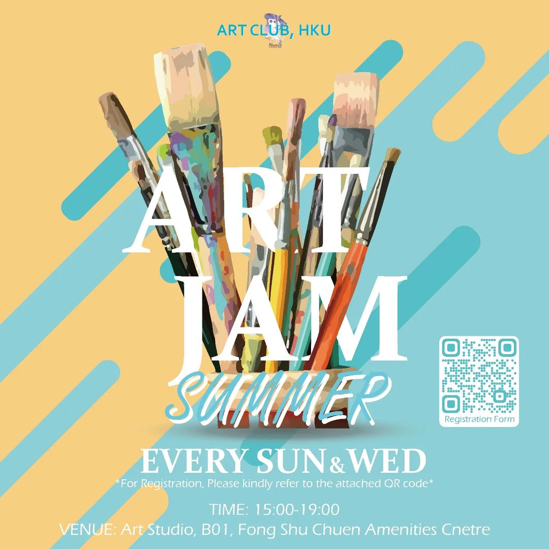 Poster of Summer Art Jam on every Sunday & Wednesday from 1500 to 1900.