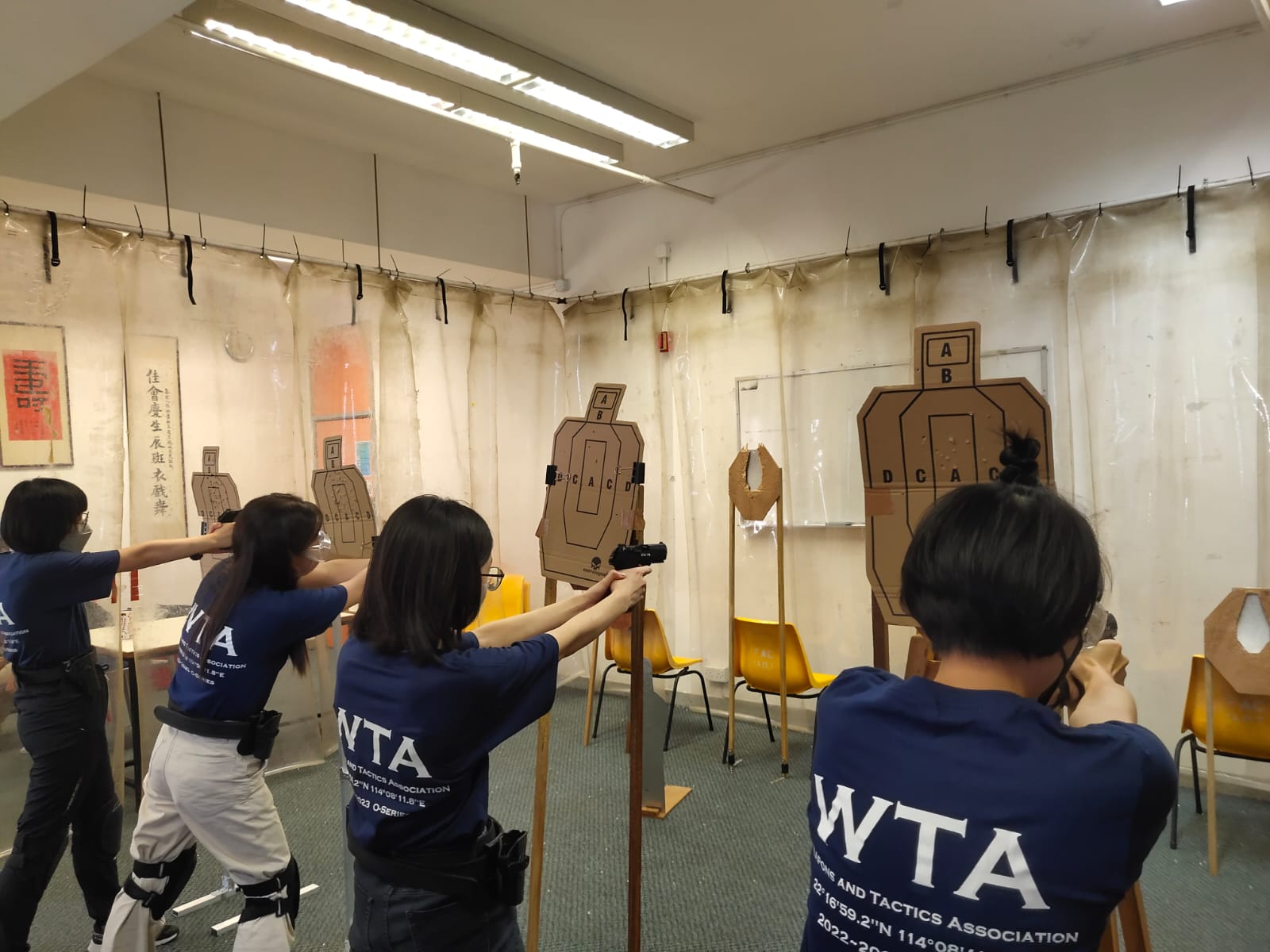 Students are participating in a shooting practice.